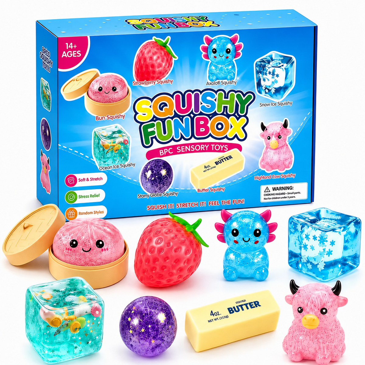 Squishy Funbox (8 der beliebtesten Squishies in einer Box)