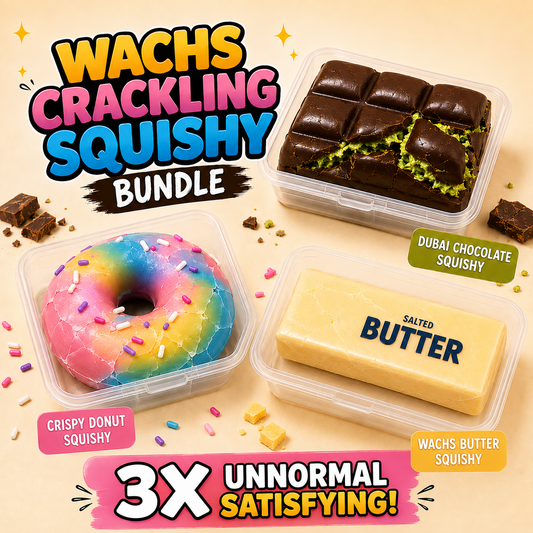 Wax Cracking Squishy Bundle (3 verschiedene Crispy Squishies)