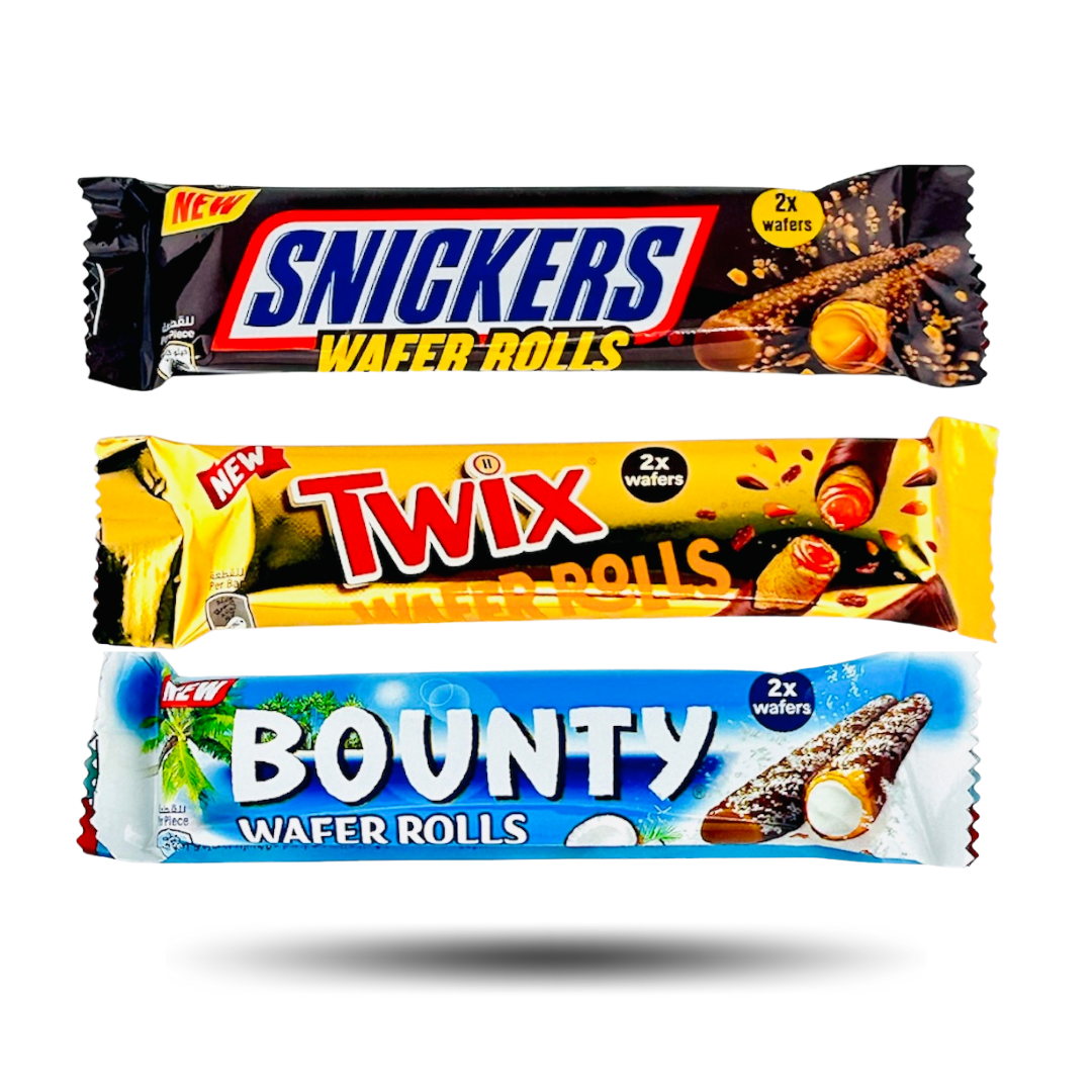🍫 Snickers / Twix / Bounty Wafer Rolls