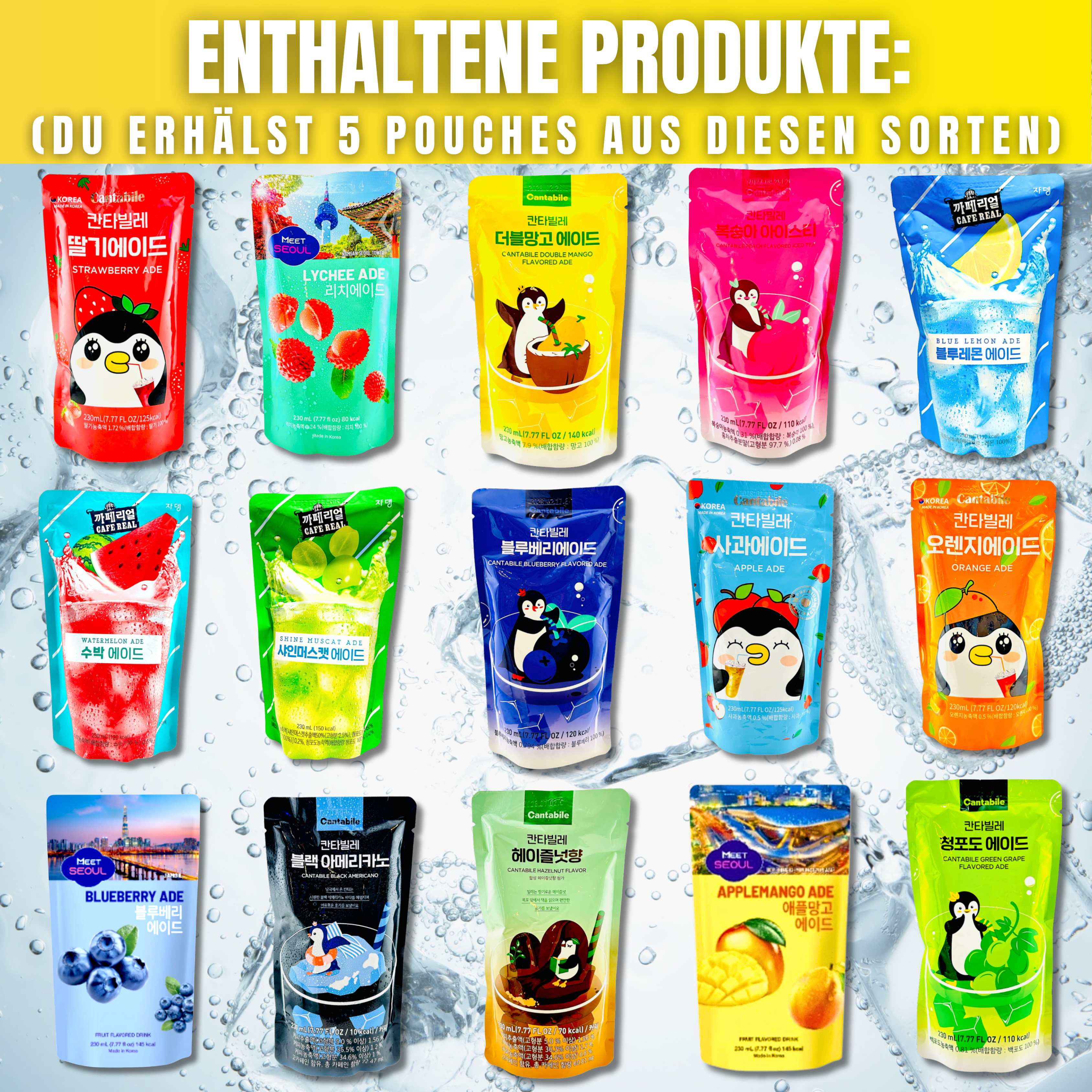 Korean Drink Pouch Bundle
