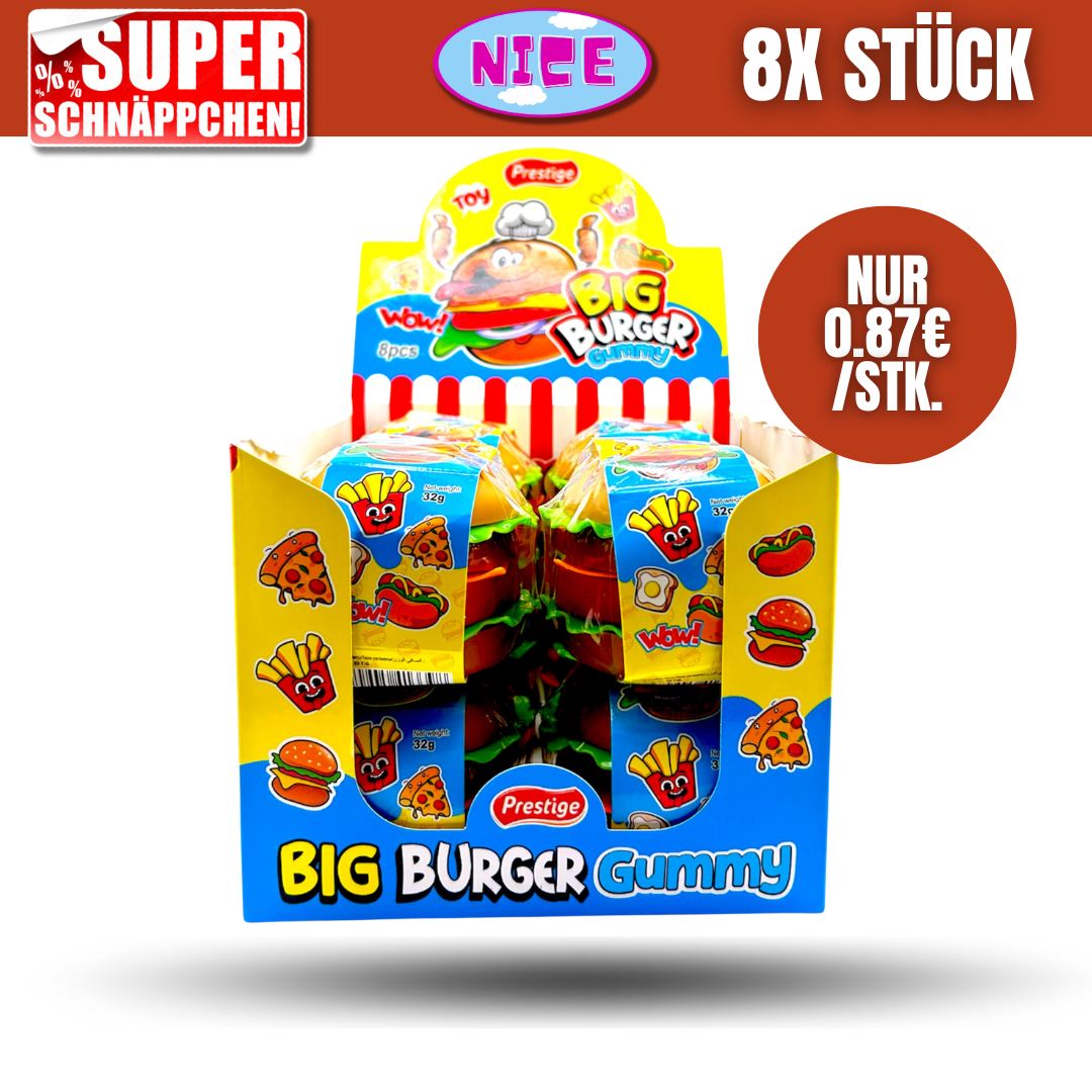 Big Burger Gummy Tray 8 Stück