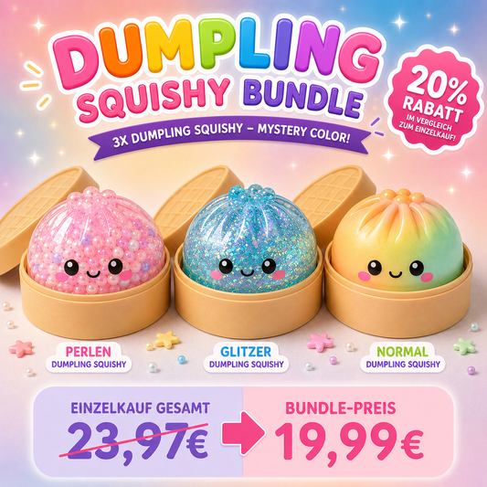 3x verschiedene Dumpling Squishy Bundle